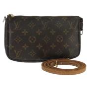 Pre-owned Canvas clutches Louis Vuitton Vintage , Brown , Dames