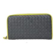 Pre-owned Leather wallets Bottega Veneta Vintage , Gray , Dames