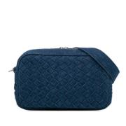 Pre-owned Denim crossbody-bags Bottega Veneta Vintage , Blue , Dames