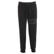 Zwarte Tapered Track Pants Moncler , Black , Heren