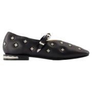 Leather flats Toga Pulla , Black , Dames