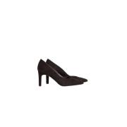 Zwarte Suède Pumps met Puntneus Peter Kaiser , Black , Dames