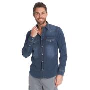 Denim Shirts Re-Hash , Blue , Heren