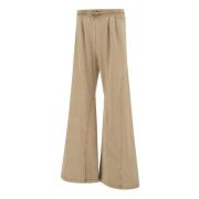 Beige Katoenen Jogger Broek Avavav , Beige , Dames