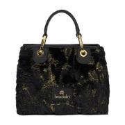 Ecopelliccia Handtas met Afneembare Band Braccialini , Black , Dames