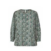 Bloemenprint Top Teal Masai , Green , Dames