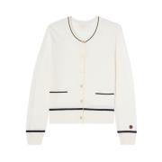 Kim Contrast Cardigan Busnel , Beige , Dames