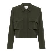 Utility-geïnspireerde Cropped Jas Rosin My Essential Wardrobe , Green ...