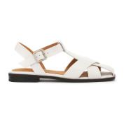 Witte sandalen met een band die de tenen overschaduwt Kazar , White , ...