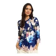 Grazia Blouse Donkerblauw IN Front , Multicolor , Dames