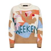 Oranje Sweater met Geribbelde Tailleband Max Mara Weekend , Multicolor...