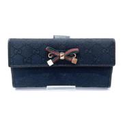 Pre-owned Canvas wallets Gucci Vintage , Black , Dames