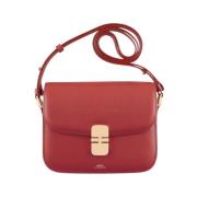 Rode schoudertas met logo-applicatie A.p.c. , Red , Dames