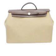 Pre-owned Canvas handbags Hermès Vintage , Gray , Dames