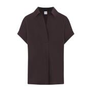 Bruin Katoenen Poplin Blouse Aspesi , Brown , Dames