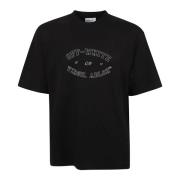 Zwarte College Skate T-shirts en Polos Off White , Black , Heren