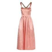 Acetaat Jurk met Bandjes Philosophy di Lorenzo Serafini , Pink , Dames