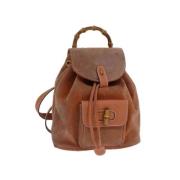 Pre-owned Suede backpacks Gucci Vintage , Orange , Dames