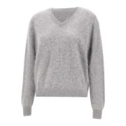 Grijze Trui met Unieke Stijl Notshy , Gray , Dames