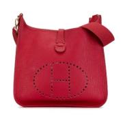 Pre-owned Leather shoulder-bags Hermès Vintage , Red , Dames