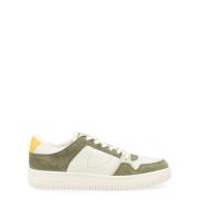 Witte en groene leren sneaker La Grande Philippe Model , Multicolor , ...