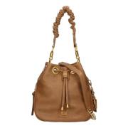 Beige Emmer Tas met Gouden Ketting La Carrie , Beige , Dames