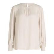 Lange Mouw Satijnen Blouse Betty Barclay , Beige , Dames