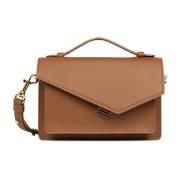 Elegante Flap Handtas met Sluiting Lancaster , Brown , Dames