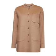 Bruine Asymmetrische Ribjas Max Mara , Brown , Dames