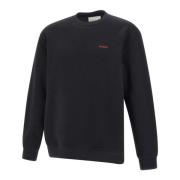 Zwarte Katoenen Sweatshirt met Multicolor Logo Closed , Black , Heren