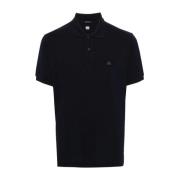 Logo Print Polo Shirt C.p. Company , Blue , Heren