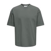 Caspian Airflex Tee Castor Gray Only & Sons , Gray , Heren