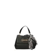 Zwarte Schoudertas - Klein, Kunstleer Love Moschino , Black , Dames