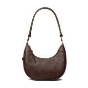 Bruin Leren Top Handvat Tas Tory Burch , Brown , Dames