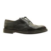 Donkerbruine Brogue Platte Schoenen Doucal's , Brown , Heren