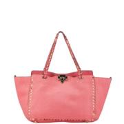 Pre-owned Leather shoulder-bags Valentino Vintage , Pink , Dames