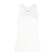 Logo Tanktop - Stijlvol en Comfortabel Maison Margiela , White , Dames