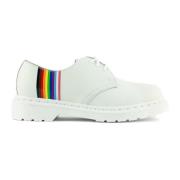 Stijlvolle leren veterschoenen Dr. Martens , White , Dames