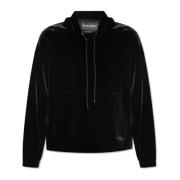 Fluweel sweatshirt Emporio Armani , Black , Dames