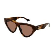 Stijlvolle zonnebril voor dagelijks gebruik Gucci , Brown , Unisex