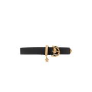 Leren riem met applicaties Versace , Black , Dames