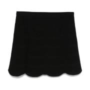 Zwarte Gerimpelde Zoom Elastische Taille Rok Tom Ford , Black , Dames