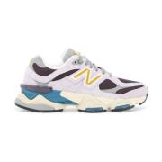 Mesh en Suède Sneakers met Rubberen Logo New Balance , Multicolor , He...