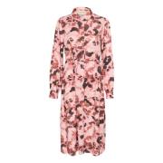 Blurred Rose Overhemdjurk Cream , Pink , Dames