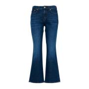 Denim Bootcut Jeans met Salpa Patch Roy Roger's , Blue , Dames