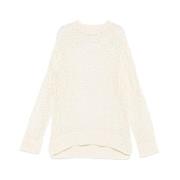 Ecru Crew Neck Sweater Lange Mouwen Jil Sander , Beige , Heren