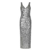 Zilveren Tegels Geborduurde Sweetheart Jurk Zuhair Murad , Gray , Dame...