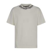 Logo Tee Shirts Palm Angels , White , Heren