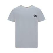 Iconisch Logo Monochrome Katoenen T-shirt Valentino , White , Heren