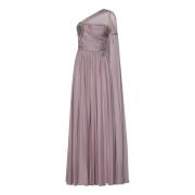 Paarse Strapless Chiffon Jurk Versierd Zuhair Murad , Purple , Dames